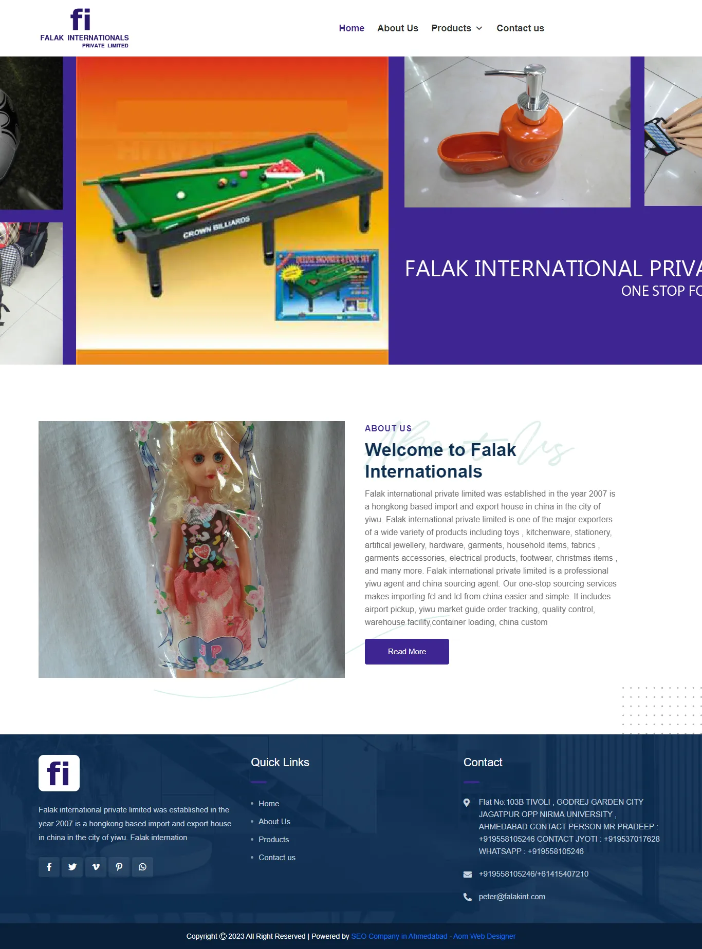Falak International Website