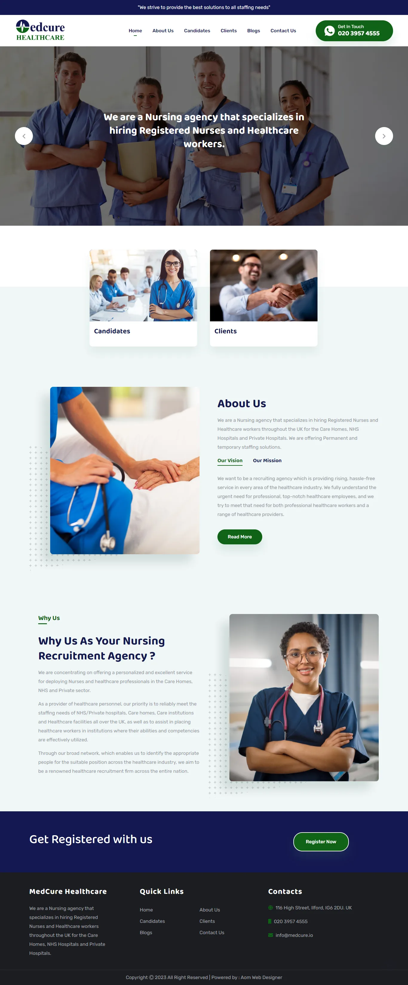 Medcure Healthcare Website